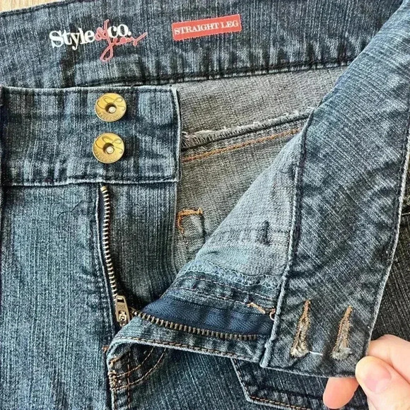 Womens Style & Co. Straight Leg Jeans - 6 - Picture 6 of 7